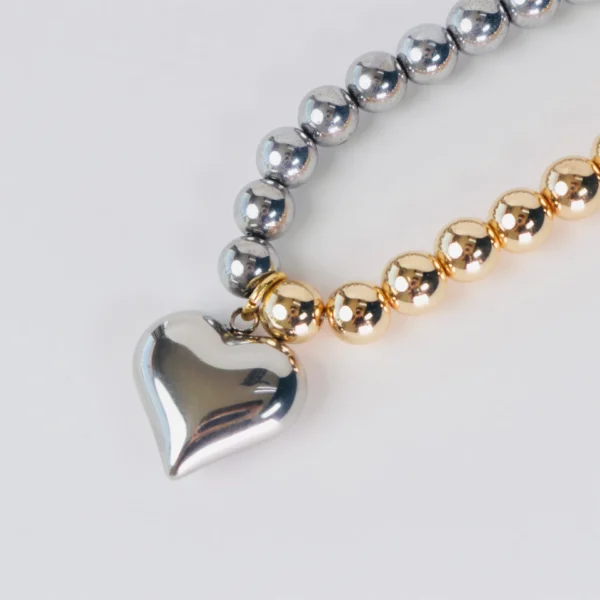 Collar bitono corazón