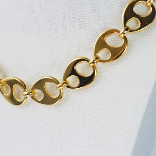 Collar cadena doble perforación