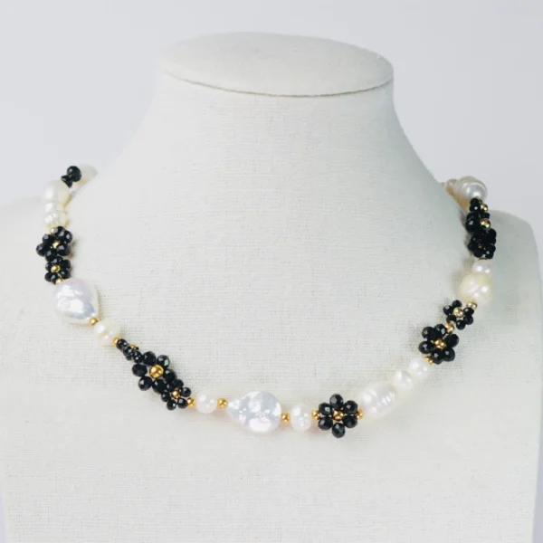 Chocker flores negro - Imagen 3