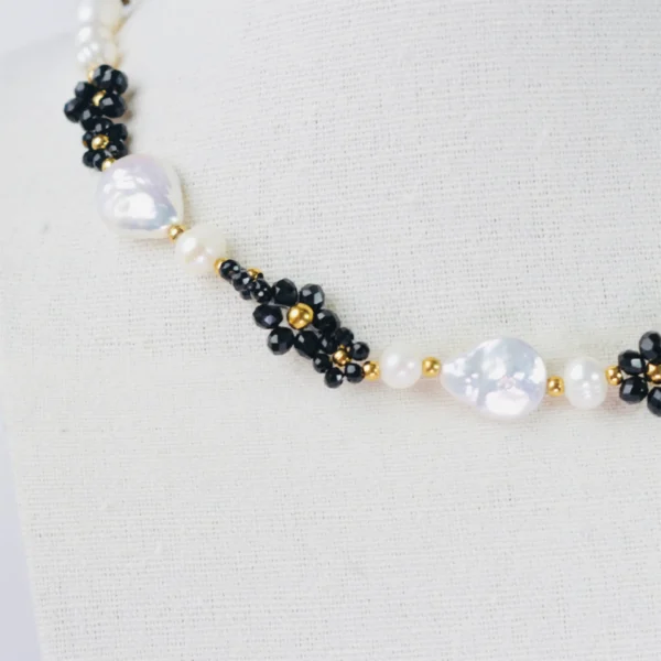 Chocker flores negro - Imagen 2