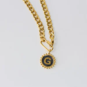 Collar cadena con inicial bitono