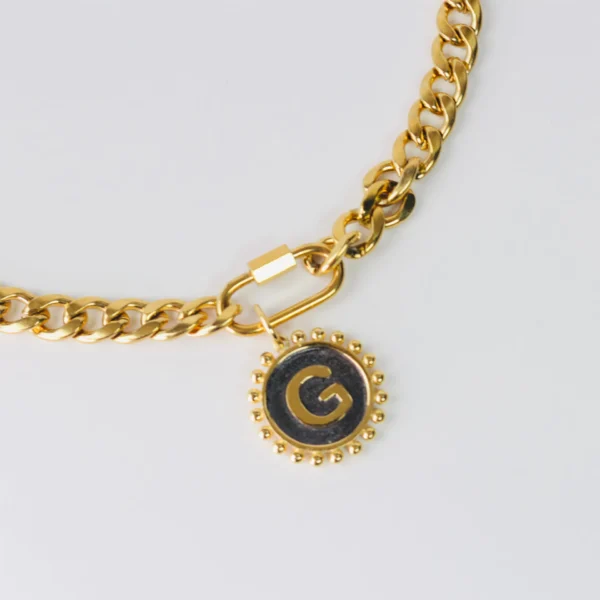Collar cadena con inicial bitono - Imagen 4