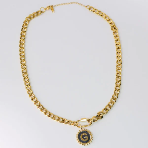 Collar cadena con inicial bitono - Imagen 3