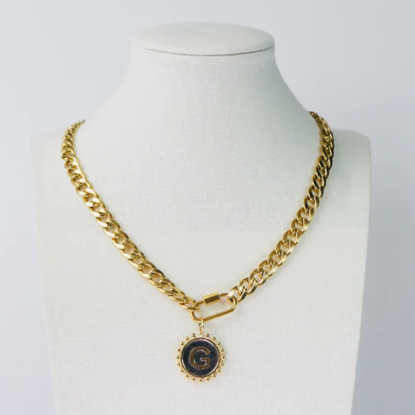 Collar cadena con inicial bitono - Imagen 2
